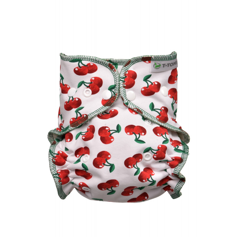 T-TOMI Pant diaper - Changing set snaps Cherries  