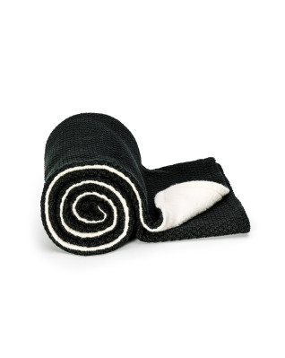 T-TOMI Knitted blanket WARM Black