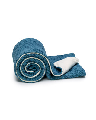 T-TOMI Knitted blanket WARM Petrol blue