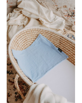 T-TOMI Muslin diaper under the head Blue