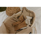 T-TOMI Muslin blanket with ruffles Beige