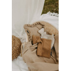 T-TOMI Muslin blanket with ruffles Beige
