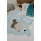 T-TOMI Muslin pillow with ruffles Pink