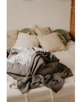 T-TOMI Knitted blanket Black