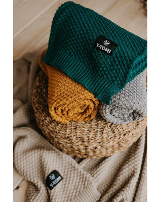 T-TOMI Knitted blanket Curry