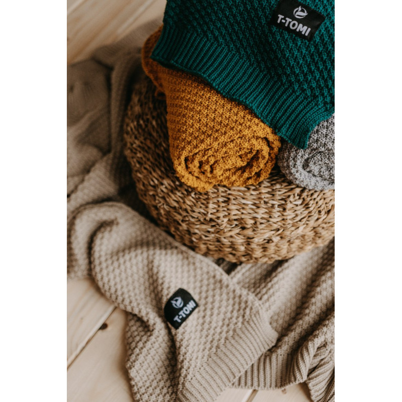 T-TOMI Knitted blanket Sand