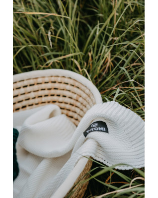 T-TOMI Knitted blanket White waves