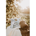 T-TOMI Knitted blanket Dark blue waves