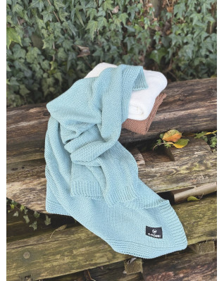 T-TOMI Knitted blanket Mint waves