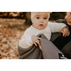 T-TOMI Knitted blanket WARM Dark grey waves