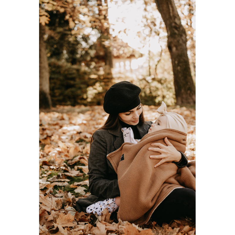 T-TOMI Knitted blanket WARM Mustard waves