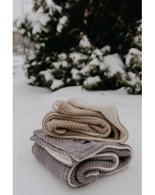 T-TOMI Knitted blanket WARM Cloud grey