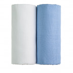 T-TOMI Cloth towels TETRA EXCLUSIVE COLLECTION White + Blue