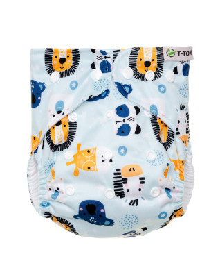 T-TOMI Pant diaper AIO - Changing set snaps Animals