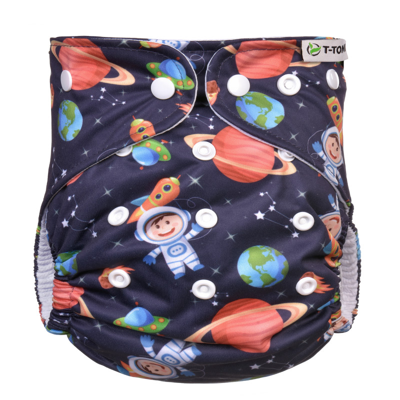 T-TOMI Pant diaper AIO - Changing set snaps Universe