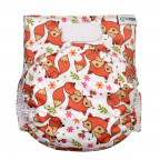 T-TOMI Pocket diaper (type AIO) - velcro Foxes