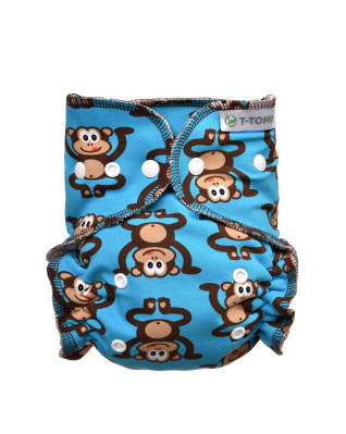 T-TOMI Pant diaper - Changing set snaps Monkies 