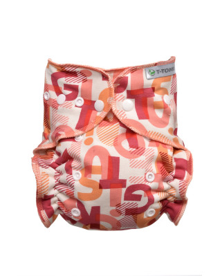 T-TOMI Pant diaper - Changing set snaps Pink Alphabet  