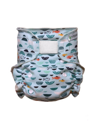 T-TOMI Pant diaper - changing set velcro Green Sea