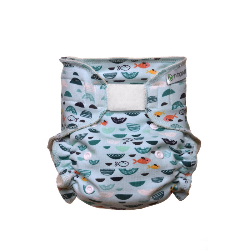 T-TOMI Pant diaper - changing set velcro Green Sea