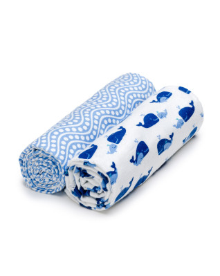 T-TOMI Cloth towels Blue ocean