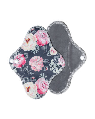 T-TOMI Cloth sanitary pad DAY Grey flowers
