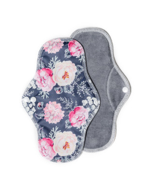 T-TOMI Cloth sanitary pad NIGHT Grey flowers