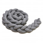T-TOMI Braided crib bumpers 180 cm Anthracite