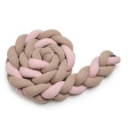 T-TOMI Braided crib bumpers 220 cm Pink + Mocca