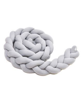 T-TOMI Braided crib bumpers 360 cm Grey