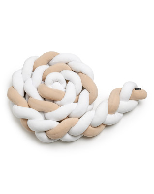 T-TOMI Braided crib bumpers 360 cm White + Beige