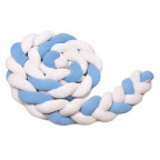T-TOMI Braided crib bumpers 220 cm White + blue