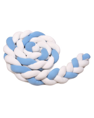 T-TOMI Braided crib bumpers 360 cm White + Blue