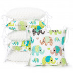 T-TOMI Pillow baby bumper Green elephant