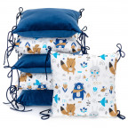 T-TOMI Pillow baby bumper Blue bears