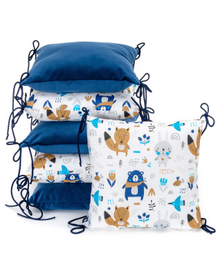 T-TOMI Pillow baby bumper Blue bears