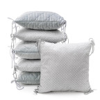 T-TOMI Pillow baby bumper Grey little dots