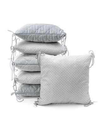 T-TOMI Pillow baby bumper Grey little dots