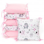 T-TOMI Pillow baby bumper Pink bears