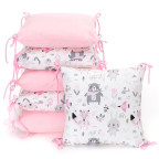 T-TOMI Pillow baby bumper Pink bears