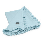 T-TOMI BIO Muslin blanket with ruffles Blue 