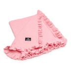 T-TOMI BIO Muslin blanket with ruffles Pink