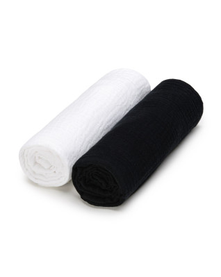T-TOMI Muslin diapers Black + White