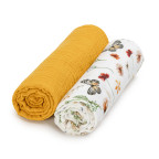 T-TOMI Muslin diapers Mustard meadow