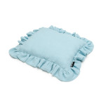 T-TOMI BIO Muslin pillow with ruffles Blue