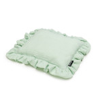 T-TOMI BIO Muslin pillow with ruffles Mint