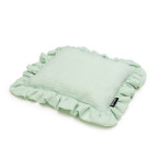 T-TOMI Muslin pillow with ruffles Mint