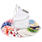T-TOMI Makeup removal pads, set soft 1 week COLOUR + laundry wash bag