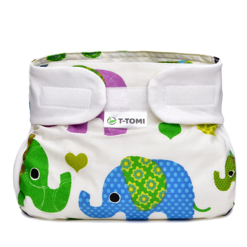 T-TOMI Ortopedical abduction pants - velcro Green elephants (3-6kg)