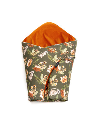 T-TOMI Feather swaddle wrap Forest kingdom